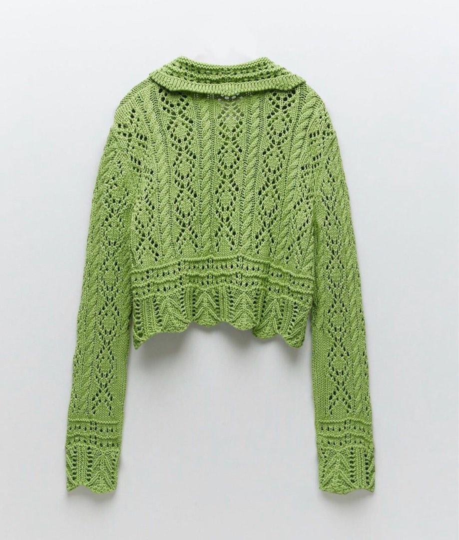 Zara crochet knit cardigan, Women's Fashion, Coats, Jackets and