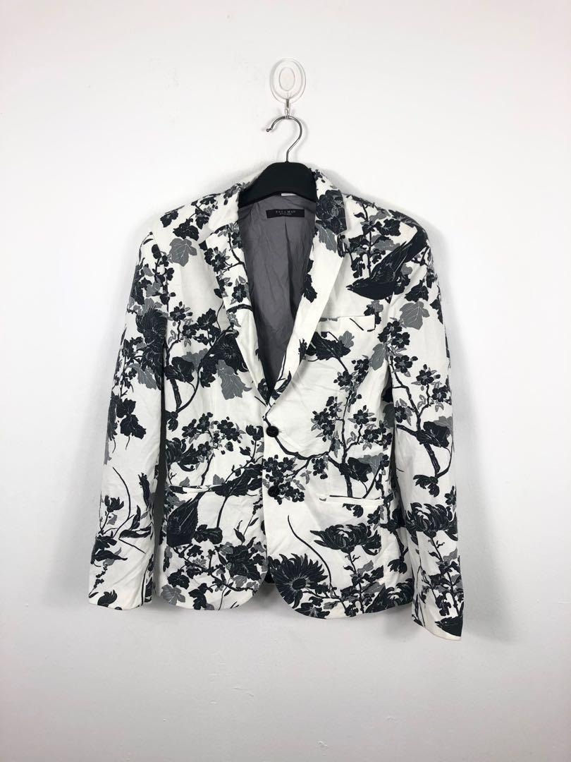 Mens floral 2025 blazer zara