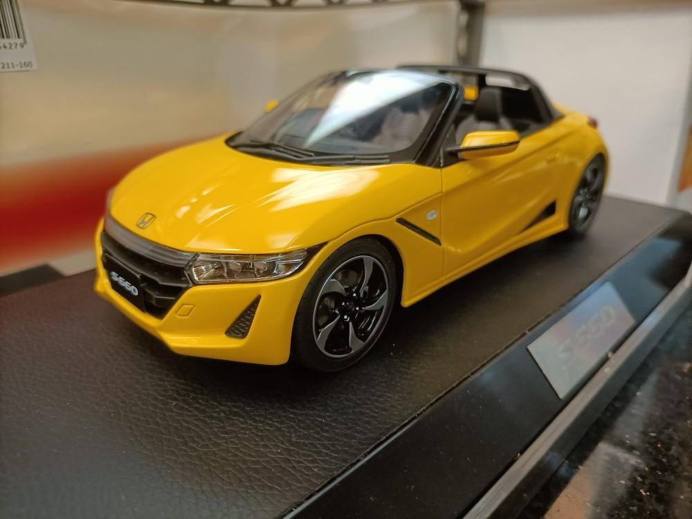 自動車 Hobby JAPAN Honda S660 a Yellow 1/18 Hobby Japan 1:18 Honda S660 2022 • DiecastSociety.com