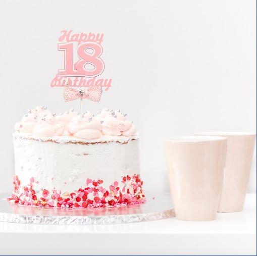 18Th Birthday Cake Topper, Food & Drinks, Homemade Bakes On Carousell
