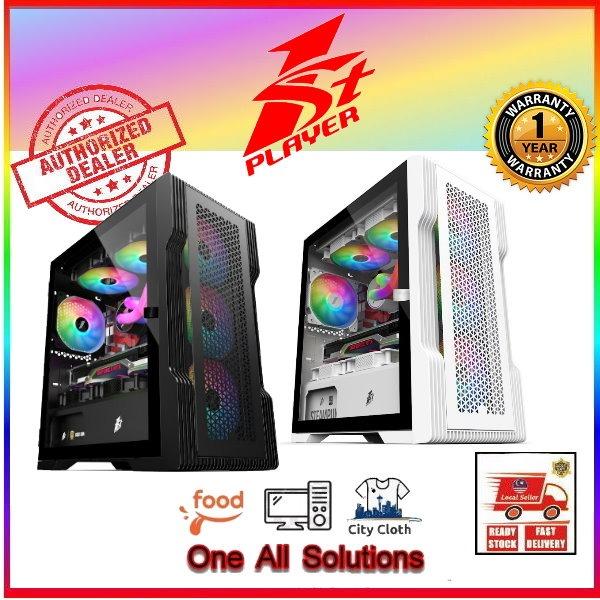 1st player TRILOBITE T3 BLACK WHITE Micro ATX Tempered Glass Gaming ...
