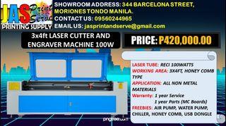3X4FT LASER CUTTER AND ENGRAVER MACHINE 100W