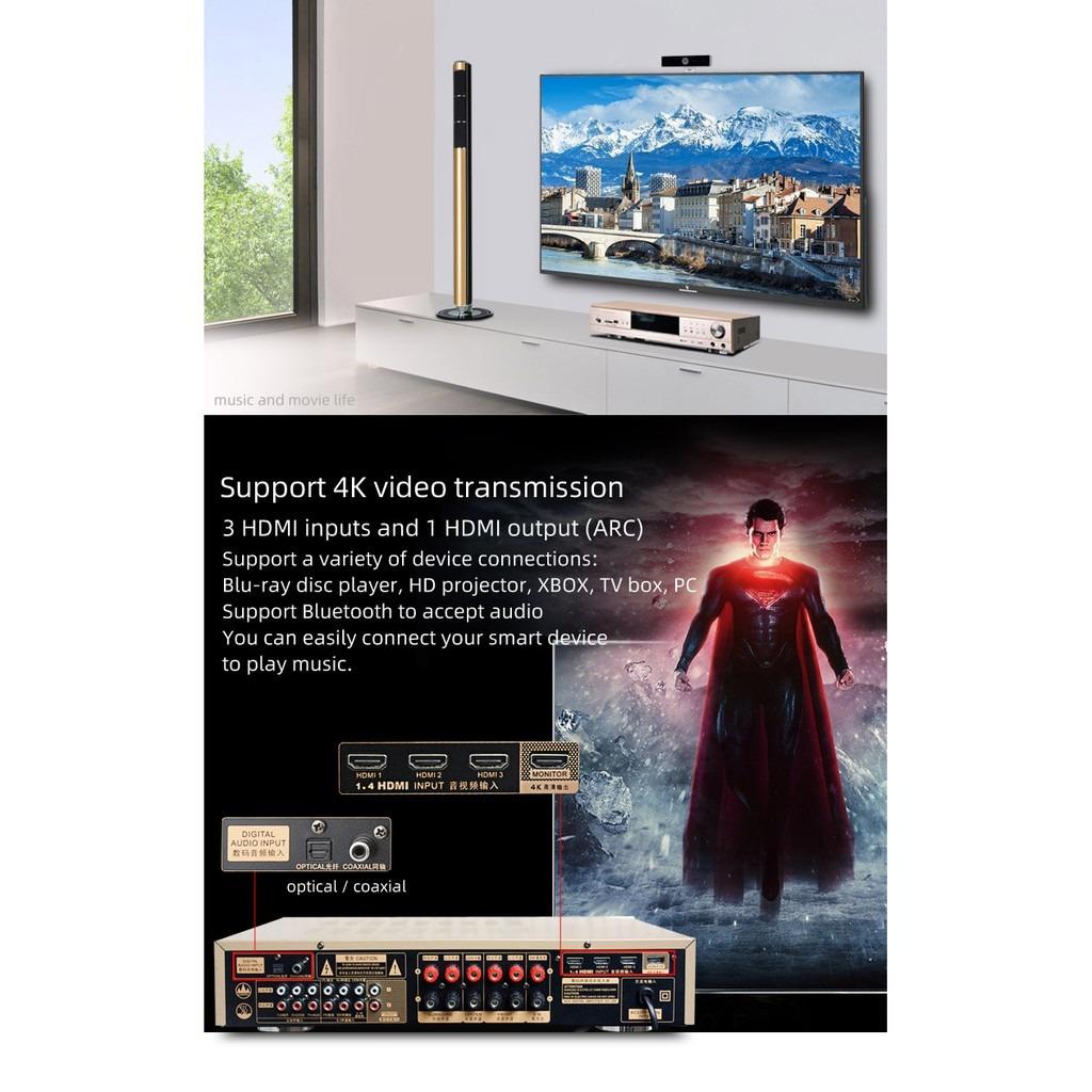 5.1 Home Theater Amplifier HDMI and ARC HD Digital Optic Coaxial Audio