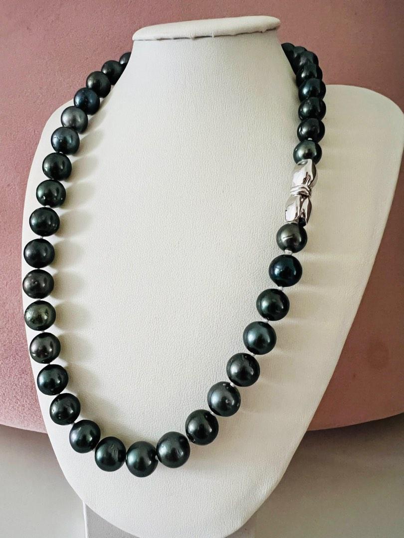 Real black pearl outlet necklace