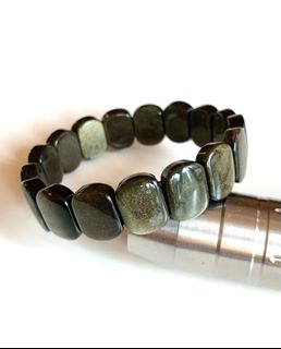 Goldstone Obsidian Bracelet, Best Crystal for Warding Off Evil and Risk, Also Has Wealth-Attracting Properties, Suitable for Both Men and Women. đđ#647.64231203936643110