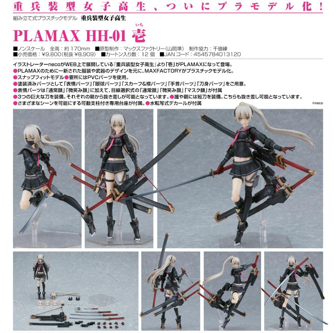 日版限量] 重兵装型女子高生壱組裝模型PLAMAX HH-01 Ichi, 興趣及遊戲 
