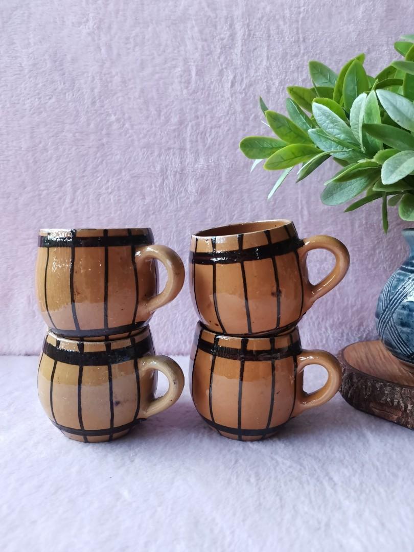 Barrel Cups (Category: Coffee & Tea Tableware) located in Talisay. Submitted by enavnai13 (Listing ID 1182668471, Image 2). Description: Barrel Cups 4 pcs available Uniform crazings 1pc is slightly pale in color Please swipe to see item measurements 45 each + SF #CVTavailable #japansurplusph #japansurplus #koreansurplus #stonewareph #stoneware #ceramics #mugs #cups #plates #japanceramic #koreanstoneware #koreansurplusph #japanstoneware #japanston