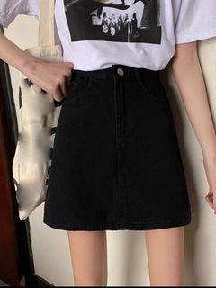 black demin skirt
