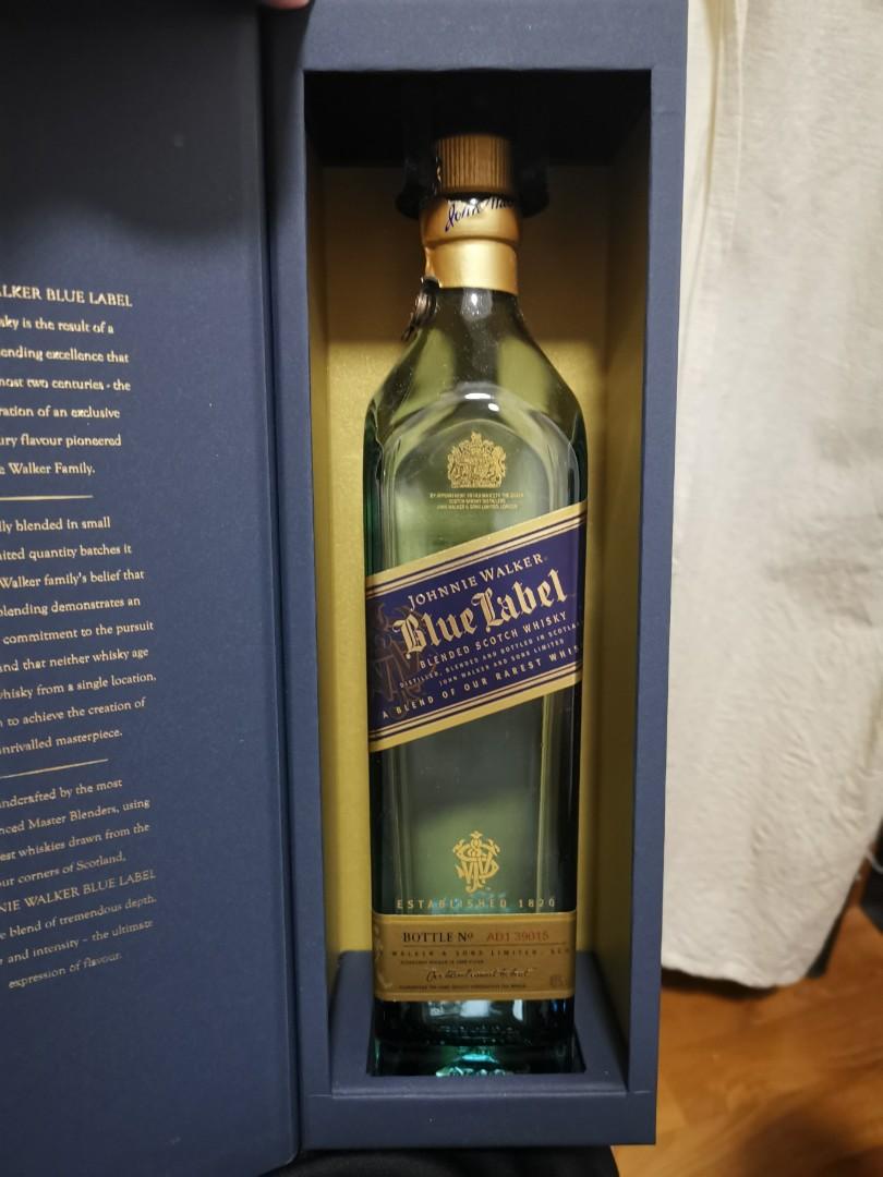 Blue label bottle and box 750ml, Food & Drinks, Alcoholic ...