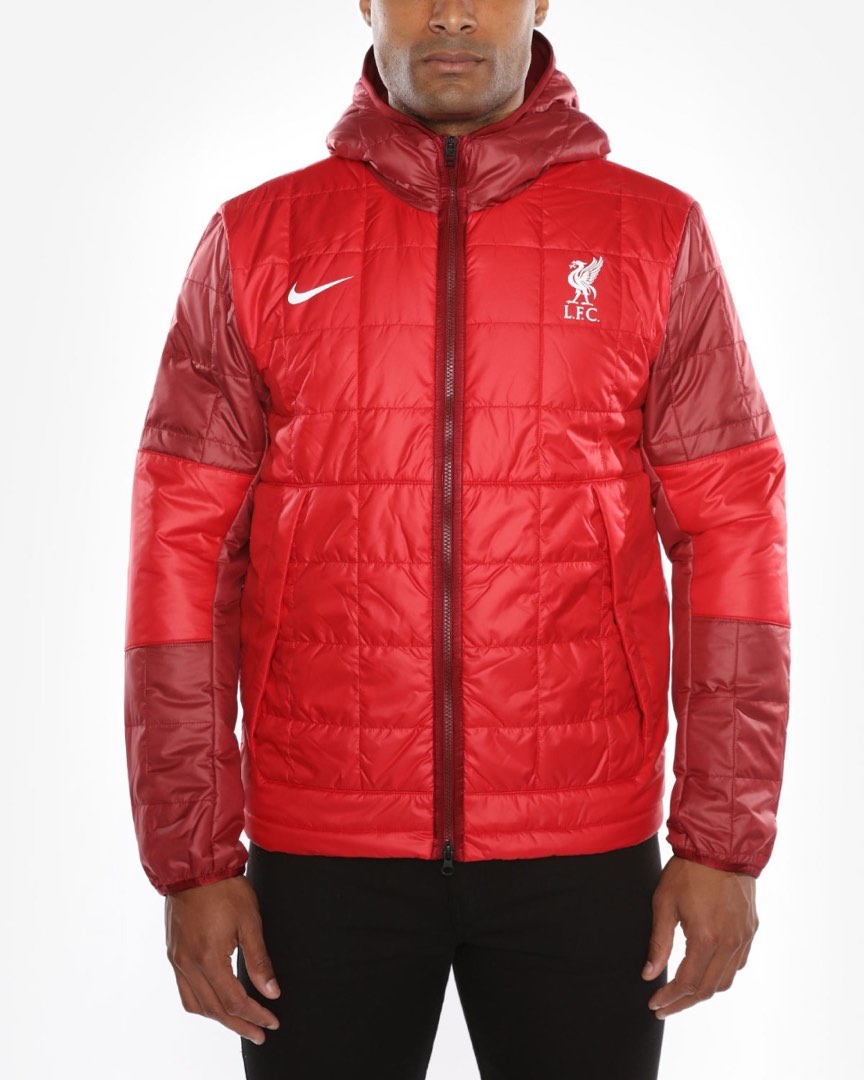 Brand New - LFC Nike Mens Red Synthetic Fill Jacket, Men's Fashion