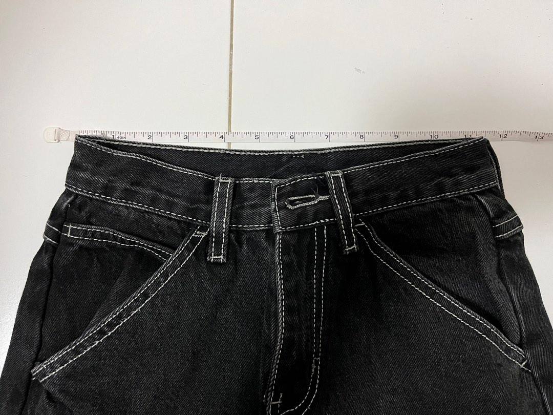 Brandy Melville Crispina Jeans Black High Waisted, Women's Fashion