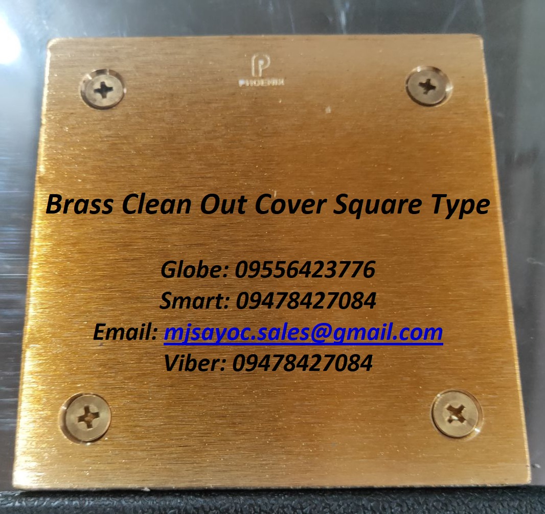 Brass Clean Out Cover Square Type (4x4 5x5 6x6), Commercial