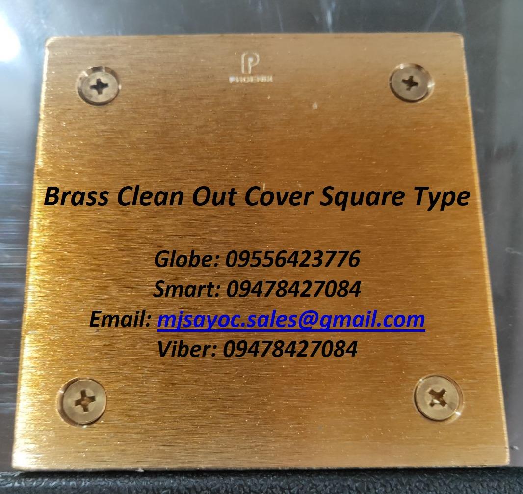 Brass Clean Out Cover Square Type (4x4 5x5 6x6), Commercial