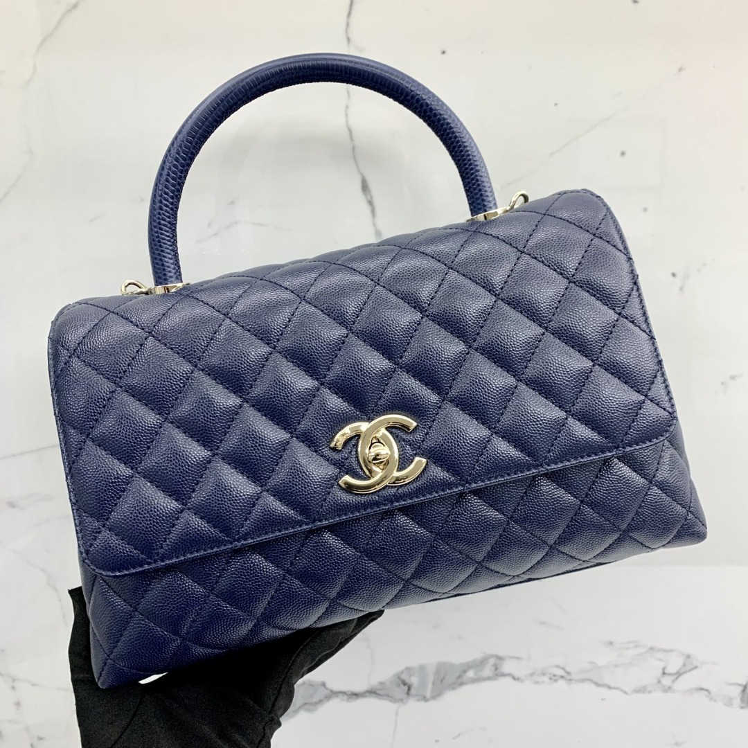 DISCOUNTED* CHANEL A92991 CAVIAR SKIN COCO HANDLES RFID LARGE 2 WAY  SHOULDER BAG 227021636, Luxury, Bags & Wallets on Carousell