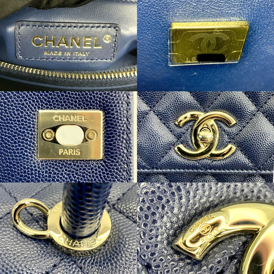 DISCOUNTED* CHANEL A92991 CAVIAR SKIN COCO HANDLES RFID LARGE 2
