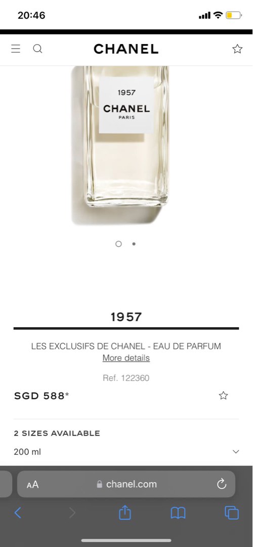 chanel les exclusifs de chanel 1957