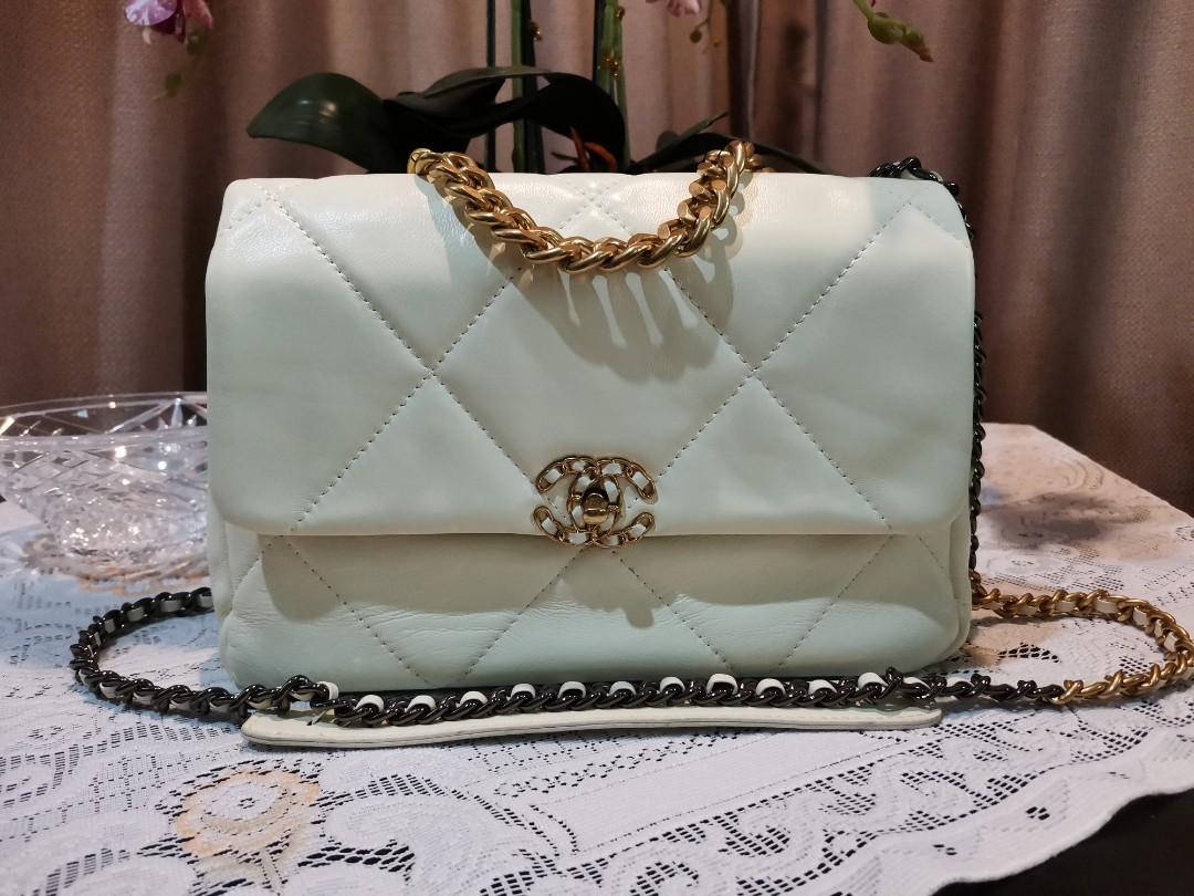 Chanel sling sales bag white