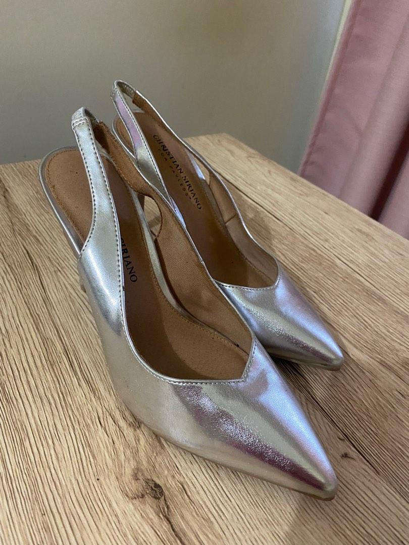 Silver best sale pumps payless