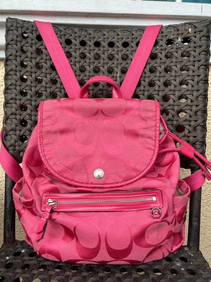 Coach pink backpack online
