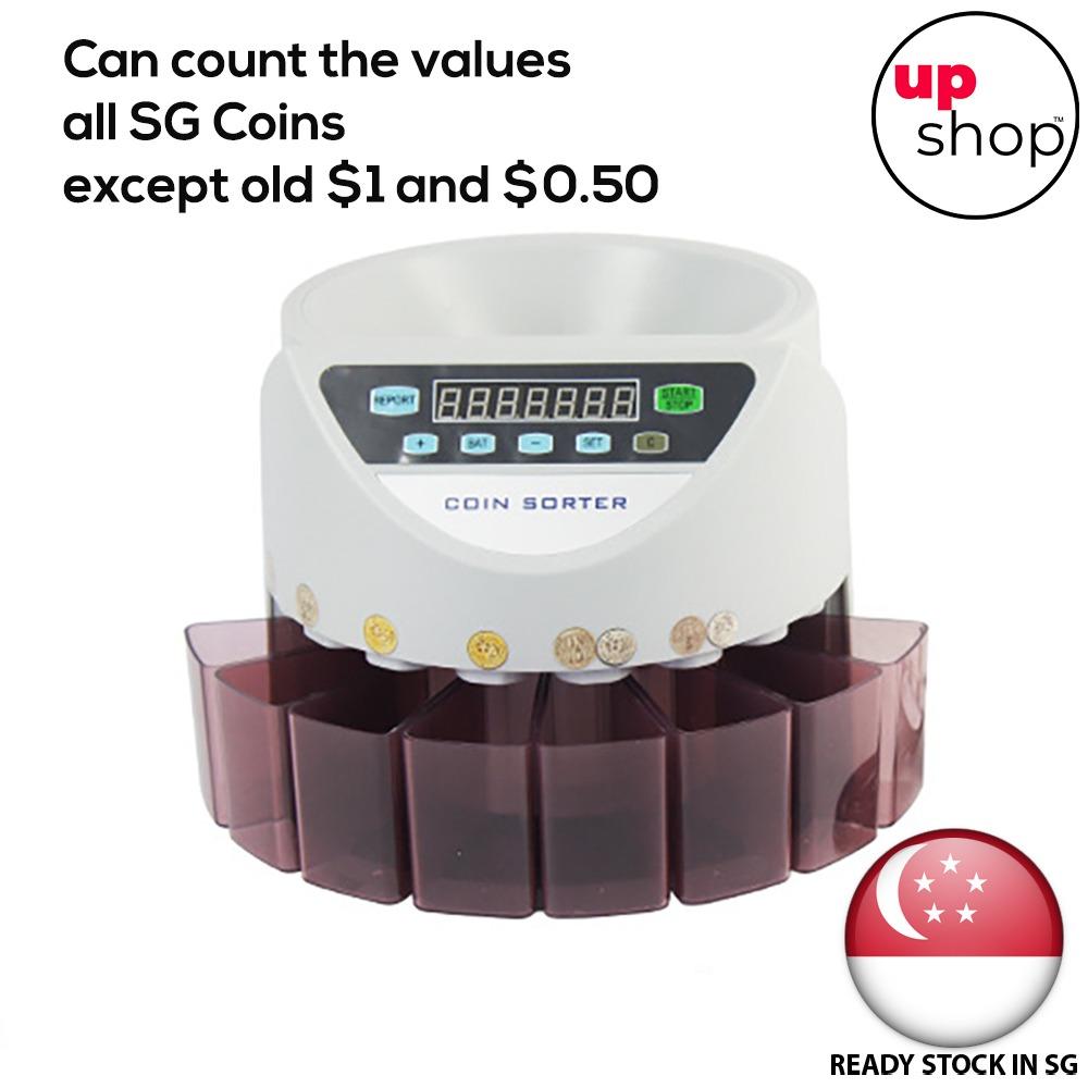 Coin counter and sorter for Singapore Dollar coins / coin counting