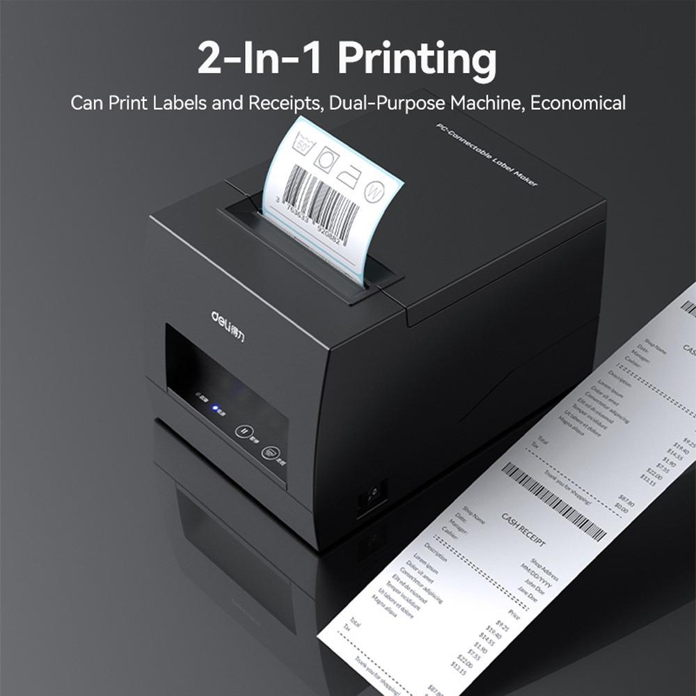 Deli Bluetooth + USB Thermal Printer (Waybills, Receipts, Sticker