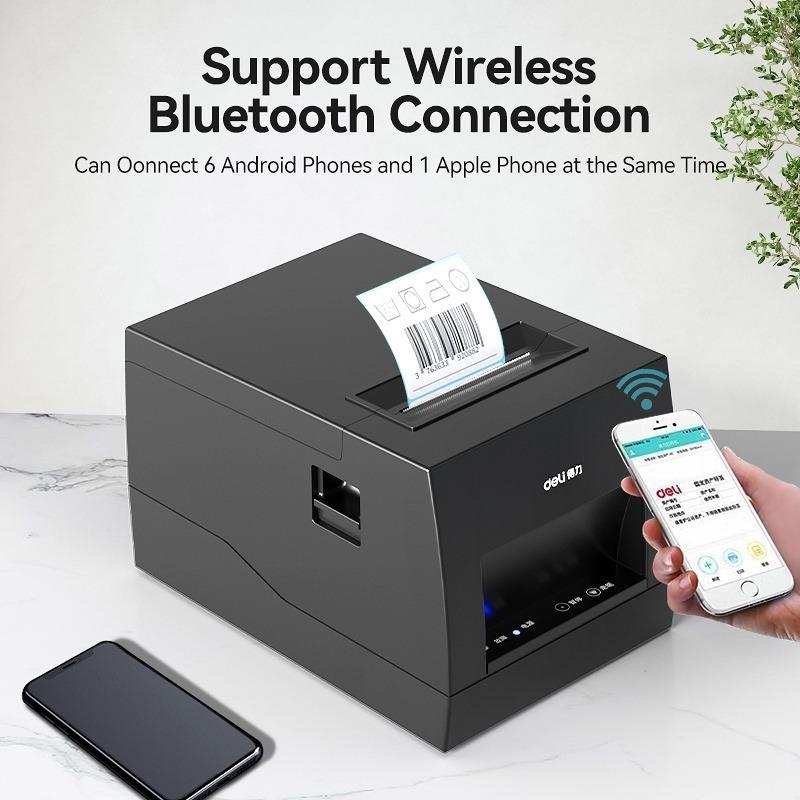 Deli Bluetooth + USB Thermal Printer (Waybills, Receipts, Sticker