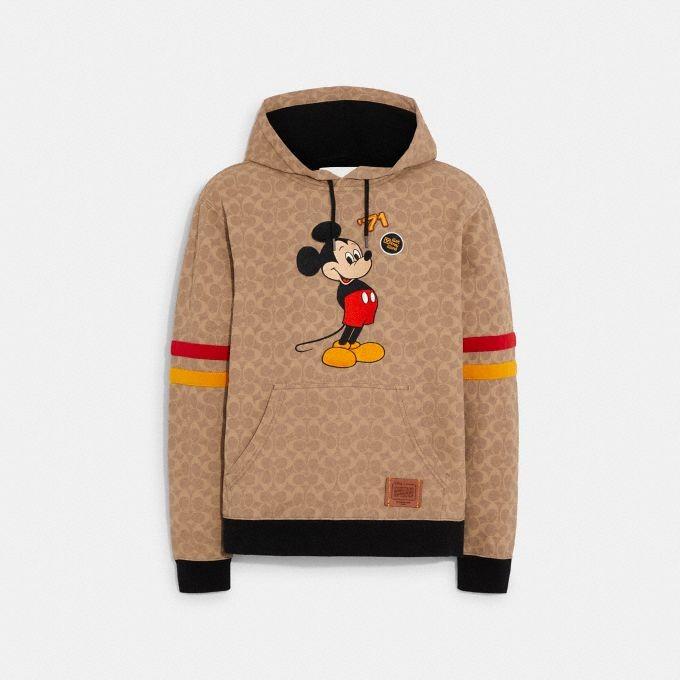 DISNEY X COACH MICKEY MOUSE SIGNATURE HOODIE IN ORGANIC COTTON INSTOCK,  Men's Fashion, Tops u0026 Sets, Hoodies on Carousell