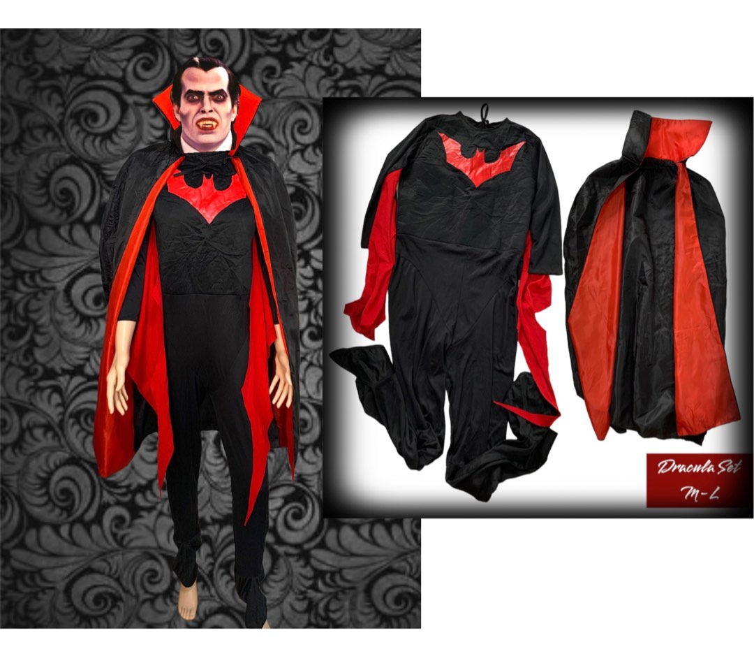 Dracula Costume/Vampire set/Halloween/M L Men #39 s Fashion Tops Sets