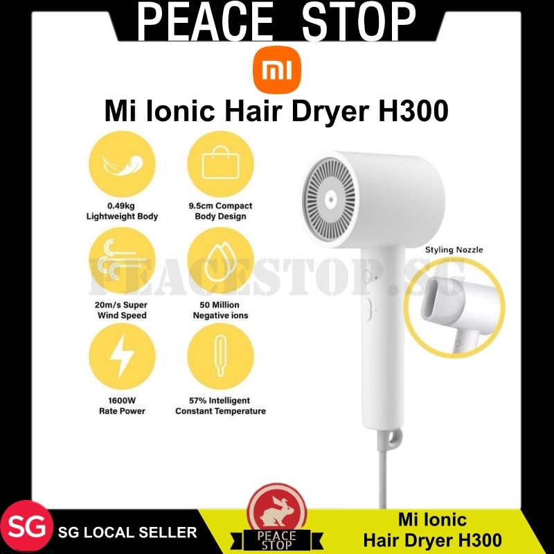 Xiaomi Mi Ionic Hair Dryer H300 Lightweight Strong Wind Fast Drying ...