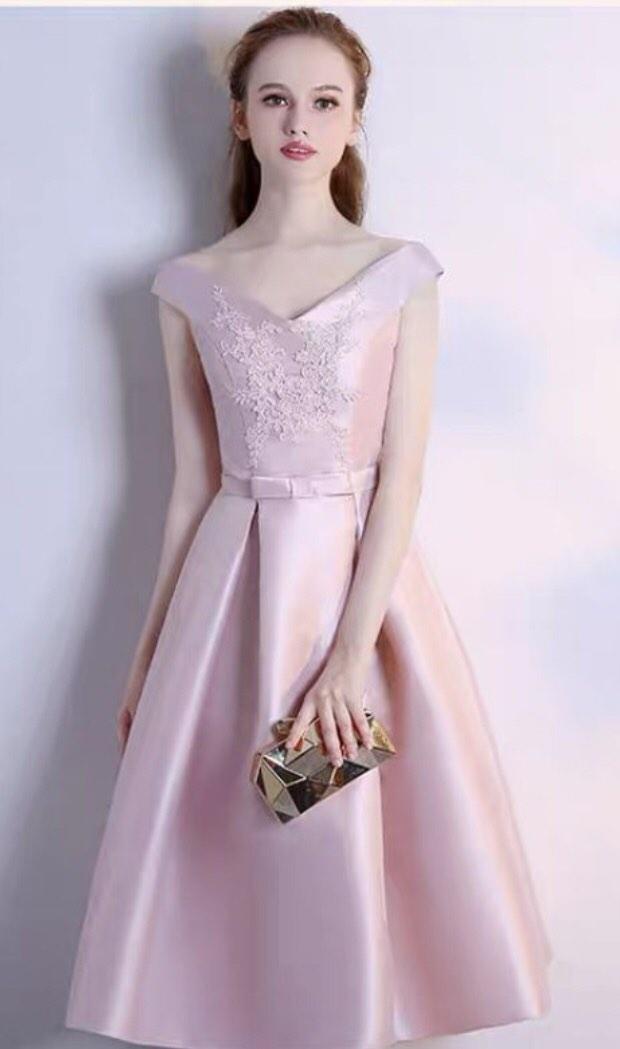 Dusty pink dress top for party