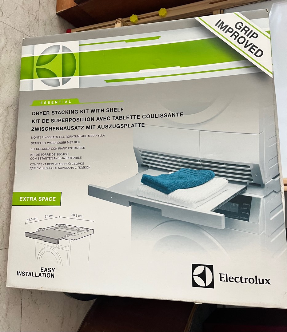 Electrolux Dryer Stacking Kit with Shelf, TV & Home Appliances, Washing