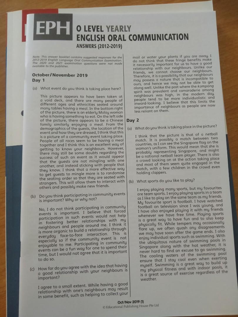 English Oral Communication TYS, Hobbies & Toys, Stationery & Craft