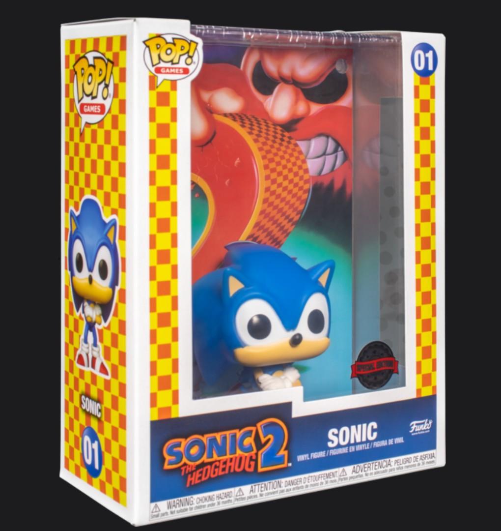Toys Funko Pop Game Cover Sonic the Hedgehog Sonic 2 with Hard Acry