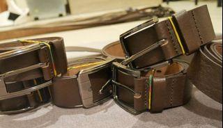 Cowhide Genuine Leather with raw leather back design (Original-Brown Belt)
