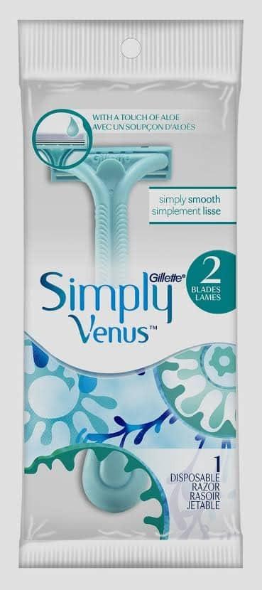 Gillette Simply Venus 2 Blade, Disposable Razor With A Touch of Aloe ...