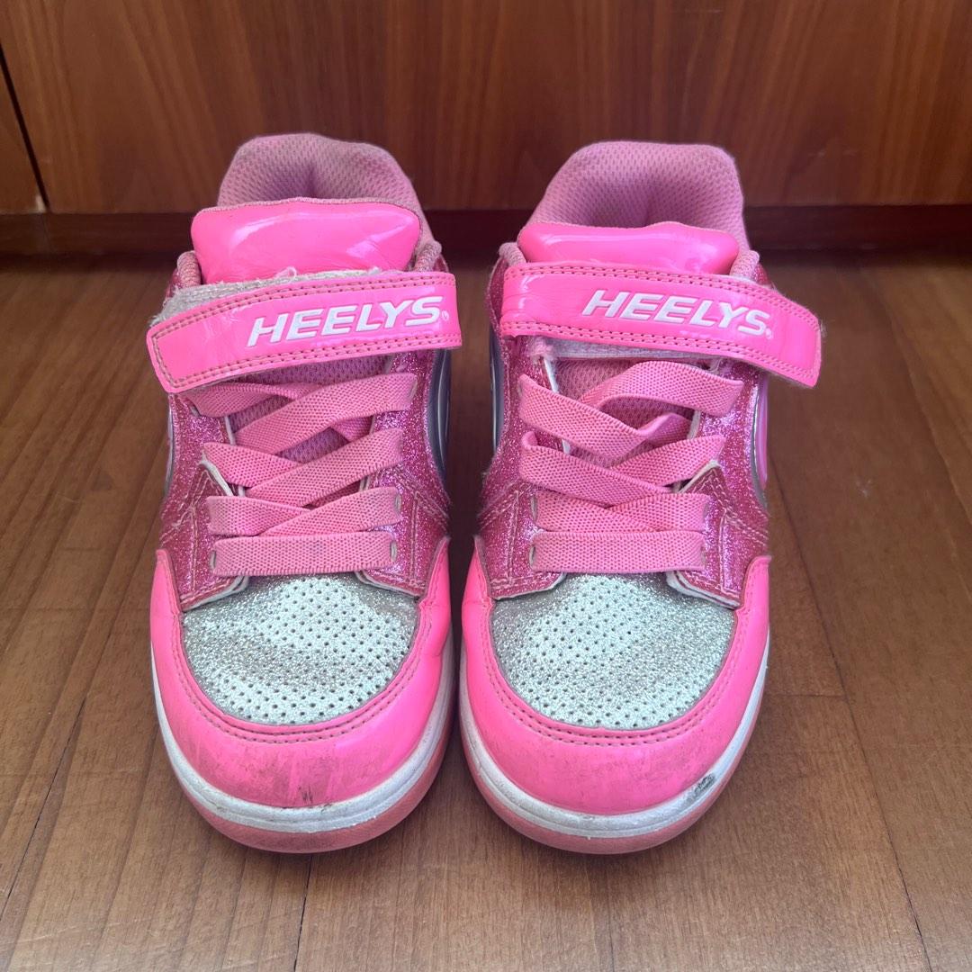 Heelys Pink Glitter Wheels, Babies Kids, Babies Kids Fashion