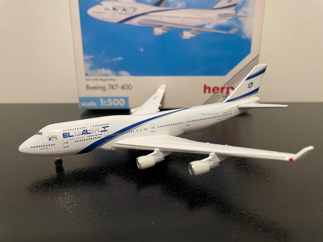 Herpa 1:500 Israel Airlines Boeing 747-400, 興趣及遊戲, 玩具