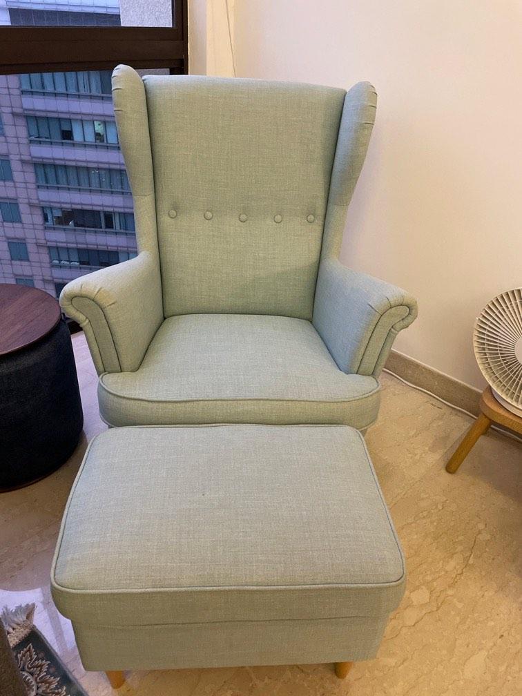IKEA Chair and Footrest, Furniture & Home Living, Furniture, Sofas on