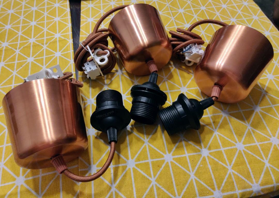 IKEA copper pendant lights, E27, Car Accessories, Electronics & Lights