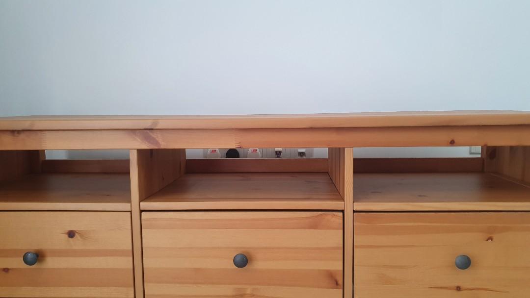 IKEA Hemnes TV Bench / TV stand Light Brown, Furniture & Home Living
