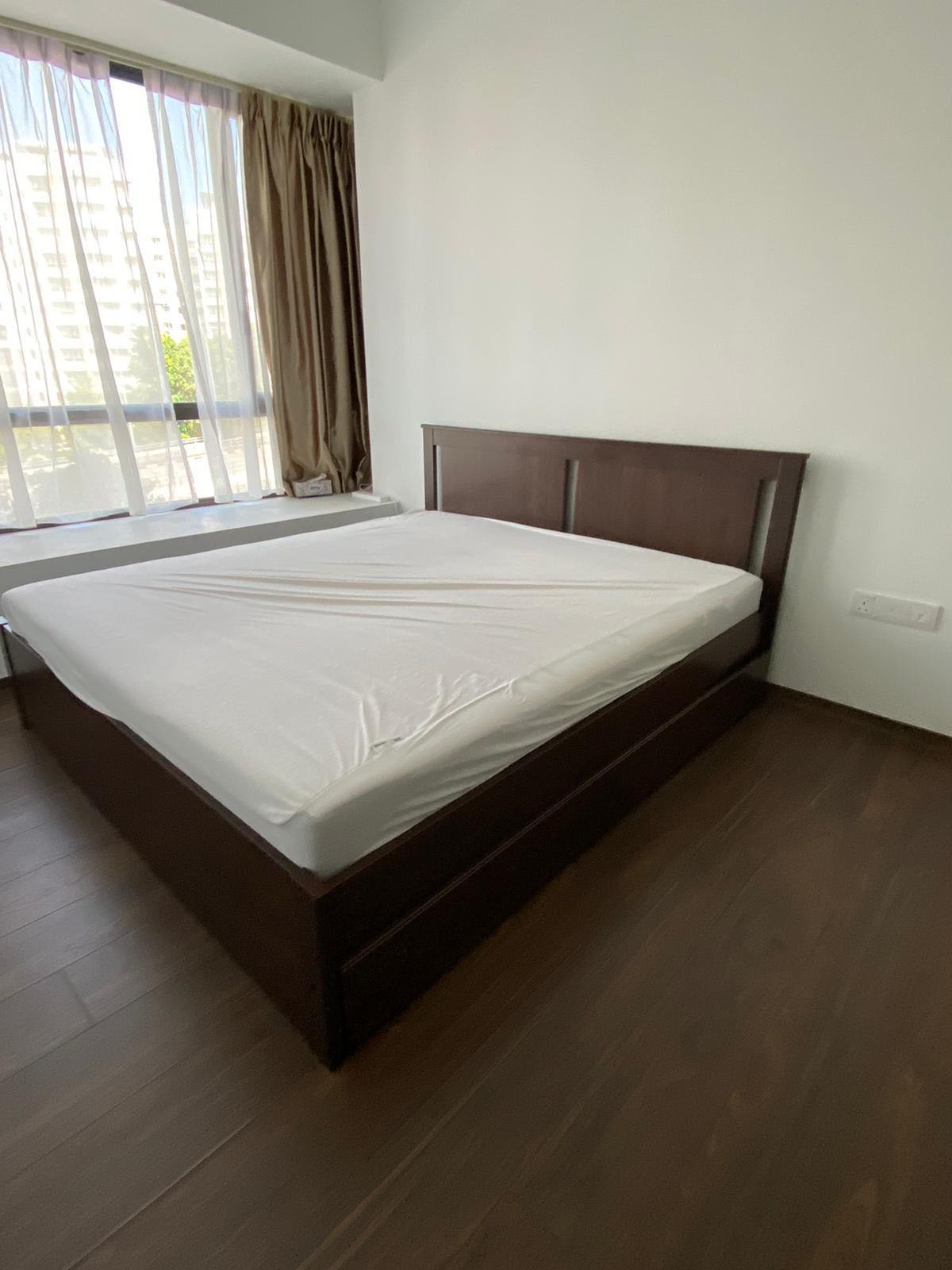 IKEA King Size Bed (frame + mattress), Furniture & Home Living