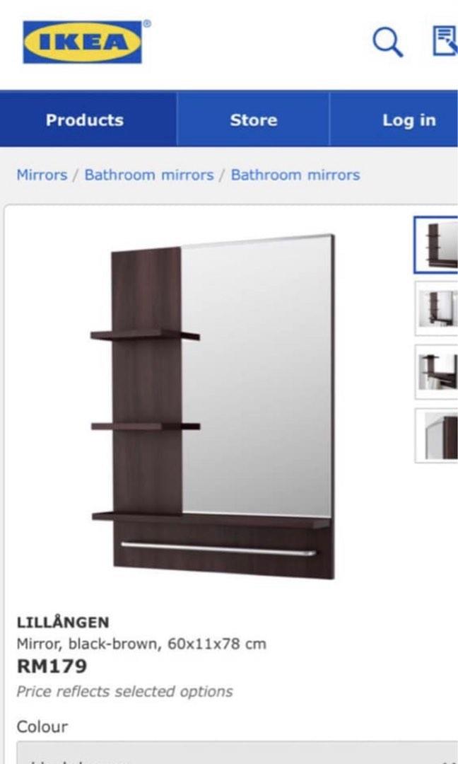 [Sabah] IKEA bathroom mirror Furniture & Home Living, Bathroom & Kitchen Fixtures on