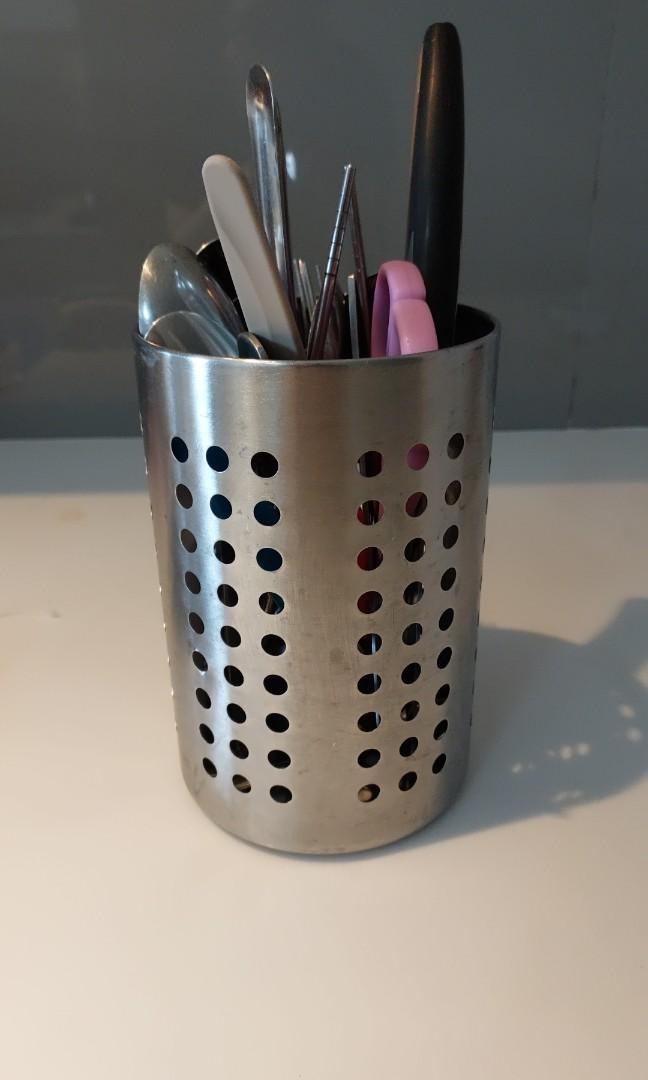Ikea Stainless steel Cutlery holder and drier, Furniture & Home Living