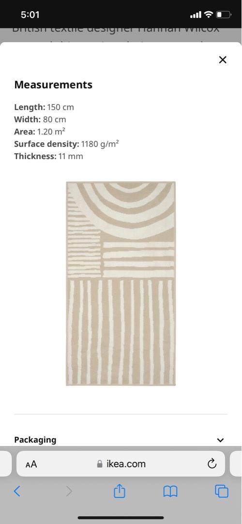 IKEA VEJSTRUP Rug, Furniture & Home Living, Home Decor, Carpets, Mats ...