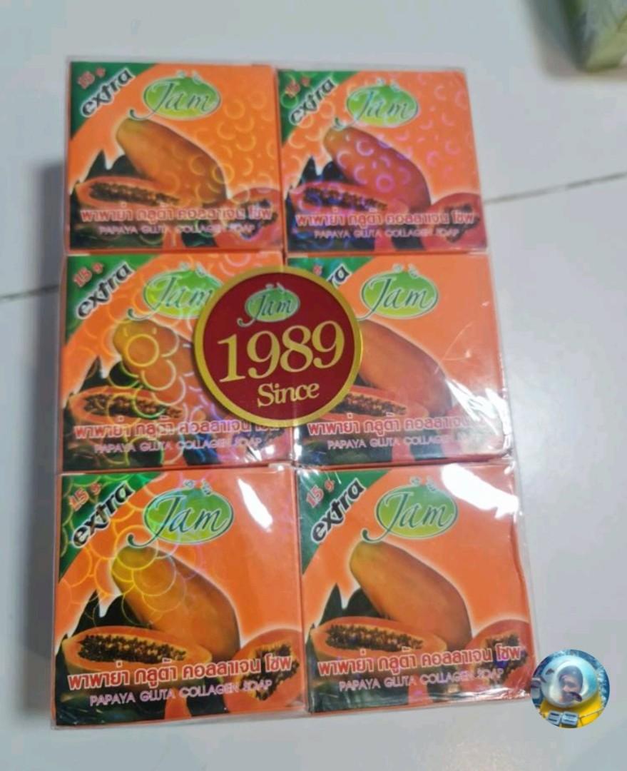 JAM Papaya Gluta Collagen Soap Thailand, Beauty & Personal Care, Bath