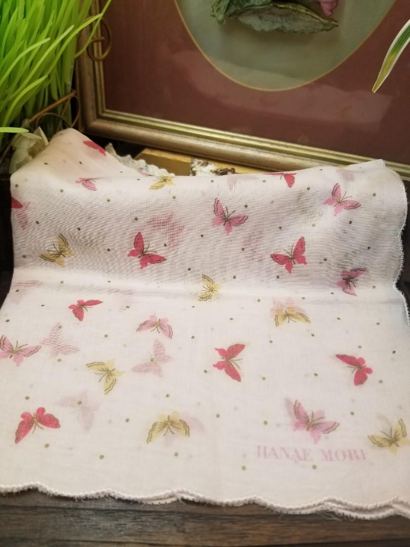 Japan Hanae mori butterfly design handkerchief, Men's Fashion