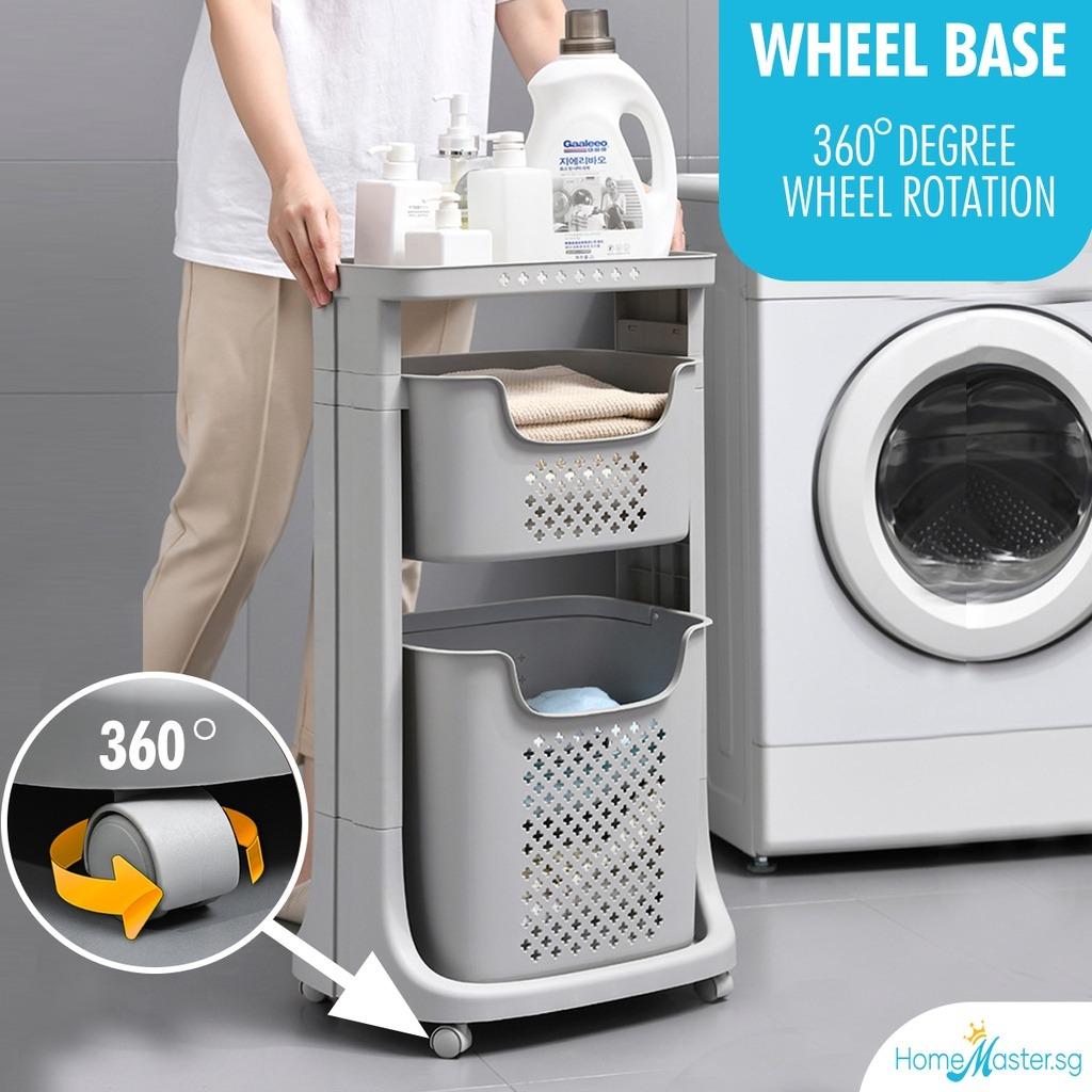 Japan Style Laundry Basket (2Tier and 3Tier), Furniture & Home Living
