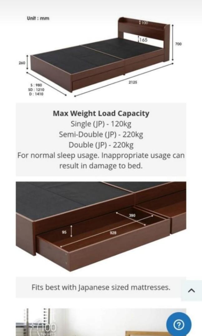 Japanese Style Single Bedframe, Furniture & Home Living, Furniture, Bed