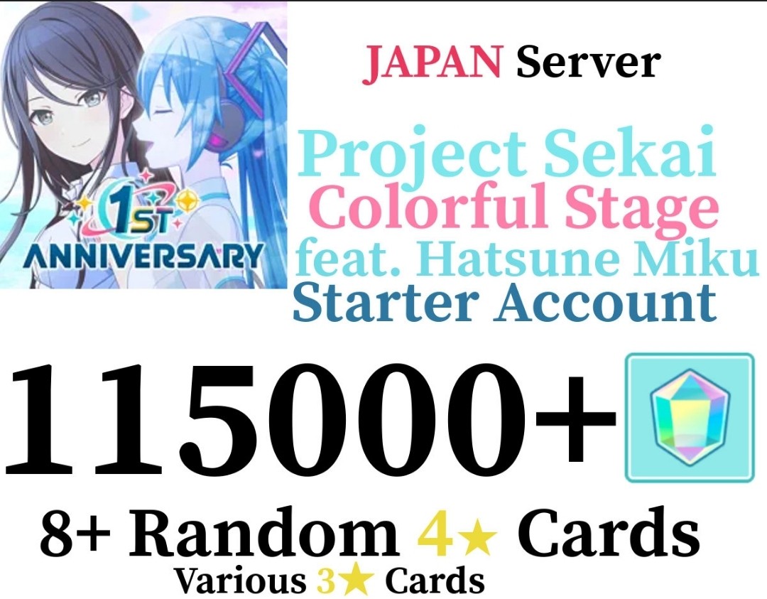 JP] [INSTANT] 182000+ Gems Project Sekai Colorful Stage ft. Hatsune M –  Skye1204 Gaming Shop