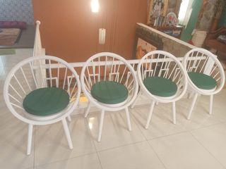 Jual murah kursi kafe kursi makan kursi outdoor jati warna putih